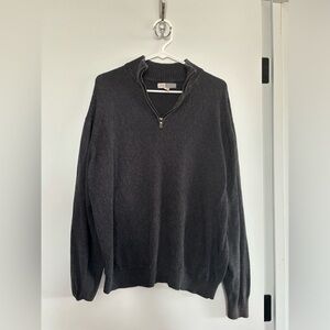 Gray Textured Quarter Zip